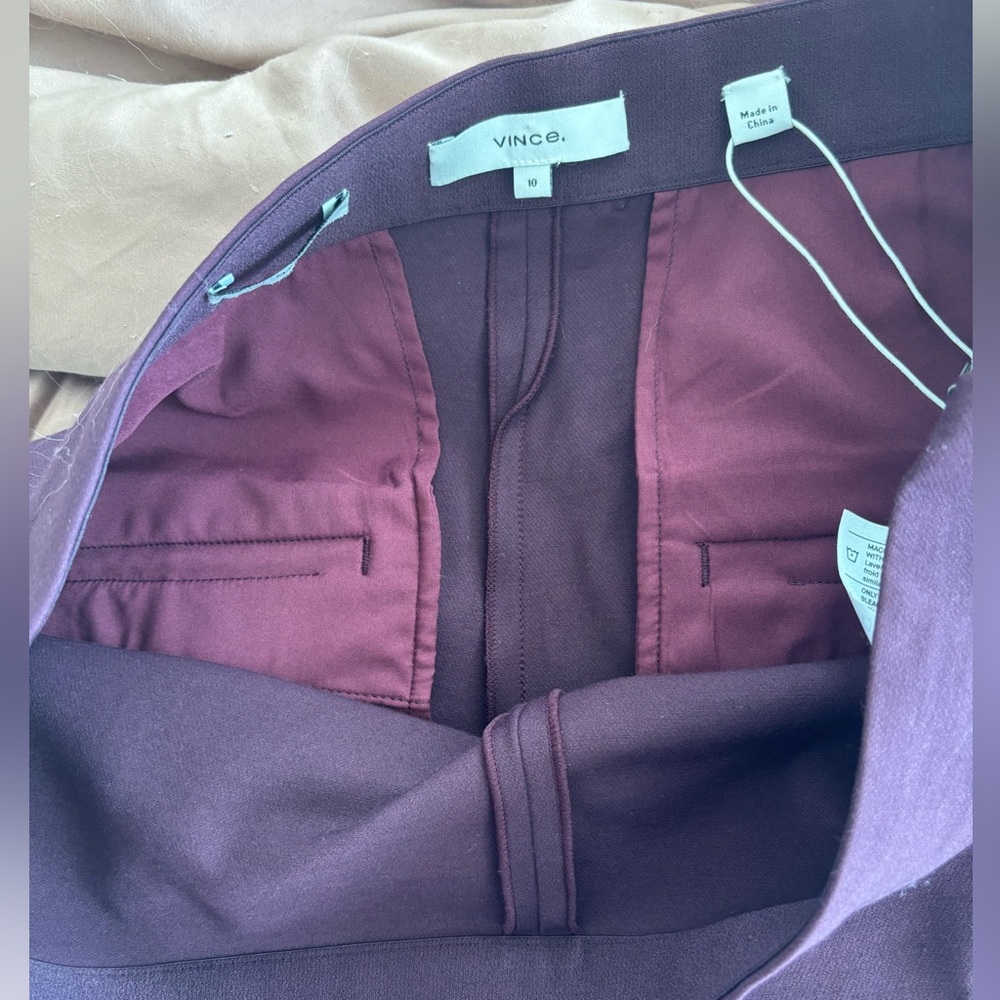 NWT VINCE mid rise pintuck crop flare pant - Picture 4 of 16